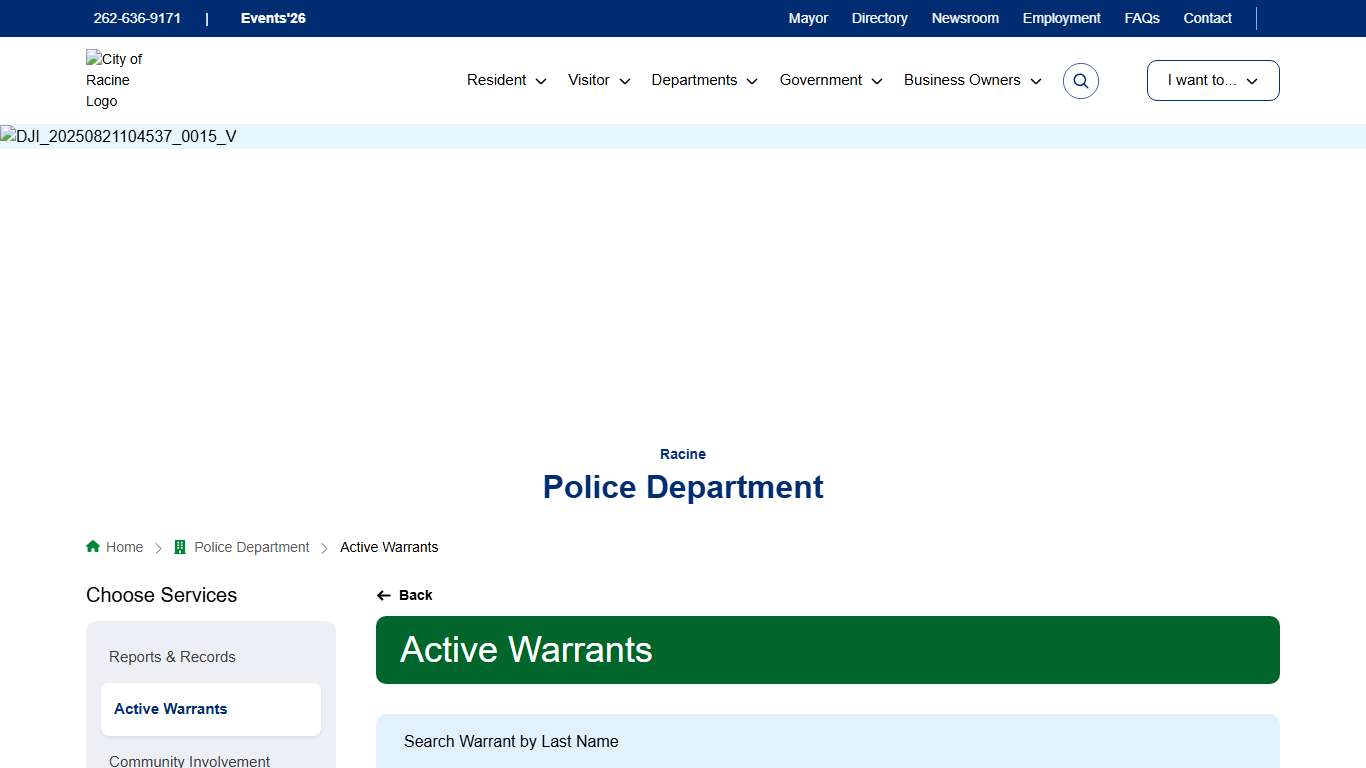 Active Warrants - City of Racine